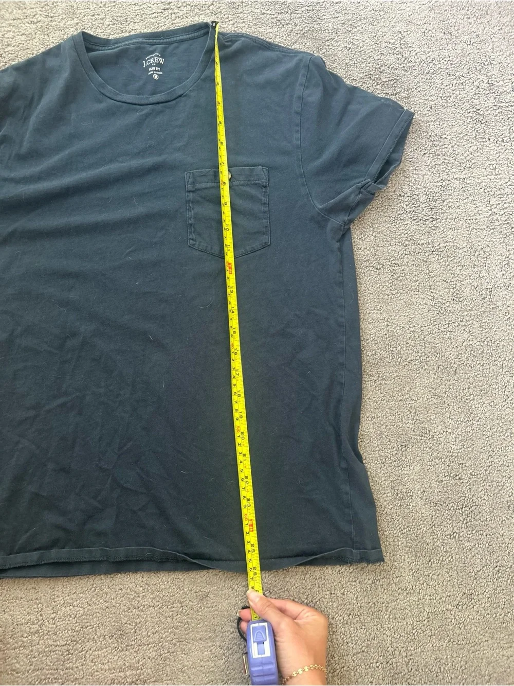 J.Crew Slim Fit Pocket Tee | Men's M | Washed Slate Blue | Casual